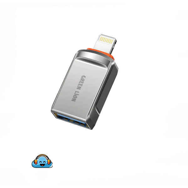 تبدیل یو اس بی آ به لایتنینگ گرین Green OTG Adapter USB-A To Lightning