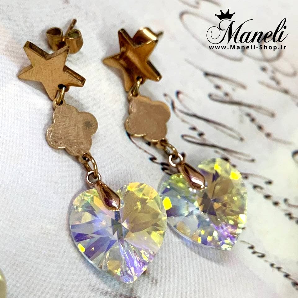 گوشواره سواروسکی سفید 140078