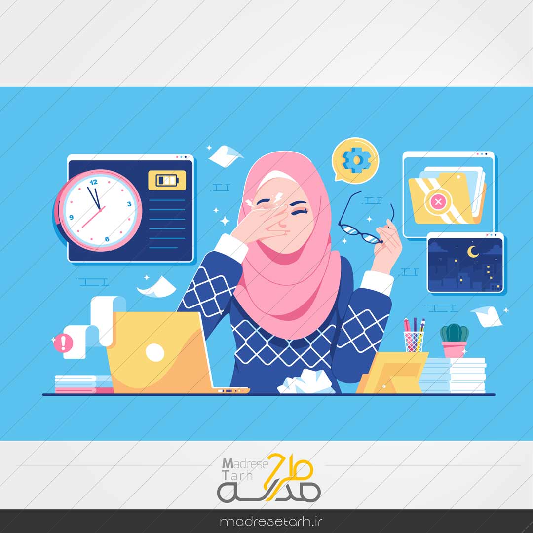 طرح المان لایه باز دانش آموز دختر