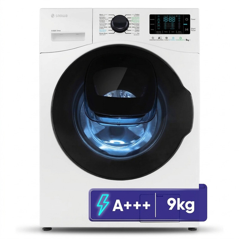 ماشین لباسشویی 9 کیلوگرم اتوماتیک اسنوا مدل SWM-F92W - سفید