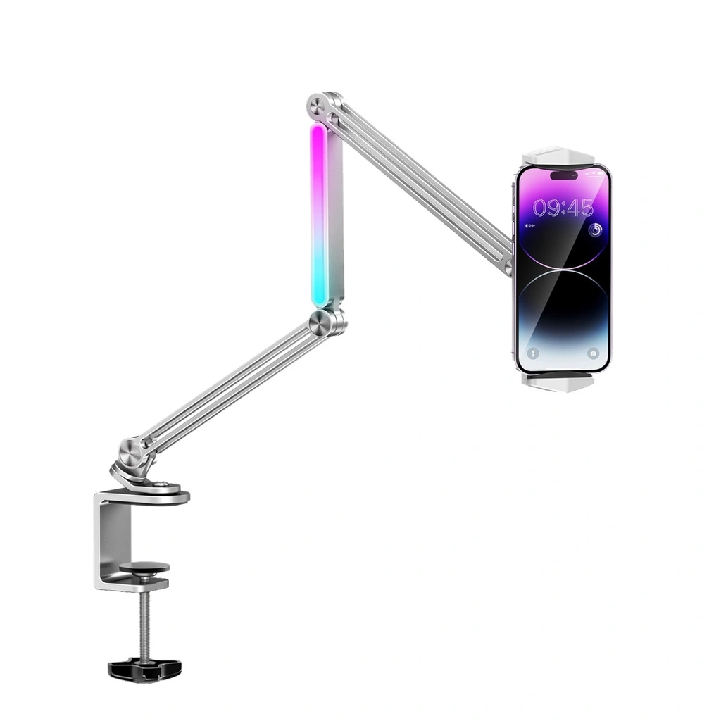 پایه نگهدارنده موبایل و تبلت پرودو مدل PD-LFST051 با بازوی متحرک و نور RGB