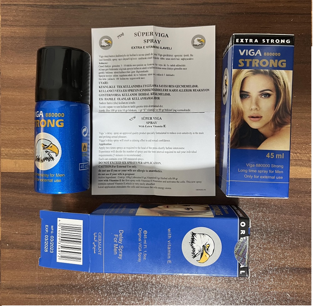 اسپری مردانه تاخیری ویگا آبی با دوز880000 تولید شده در کشور آلمان درجه 1