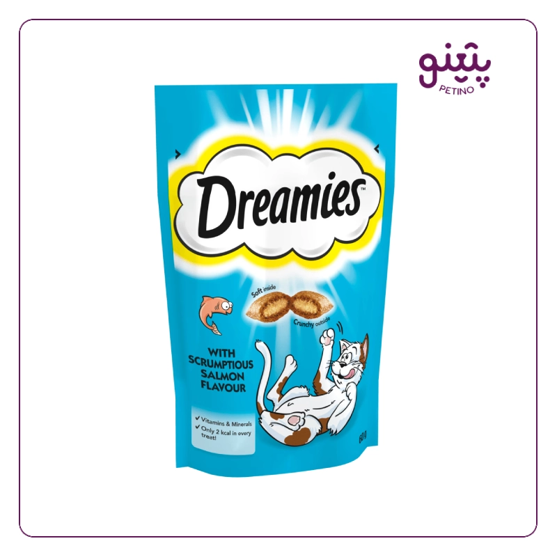 تشویقی گربه دریمیز با طعم ماهی سالمون 60 گرمی