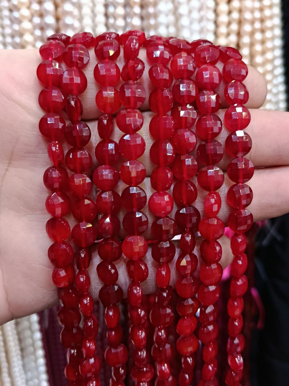 سنگ عقیق اناری عدسی تراش