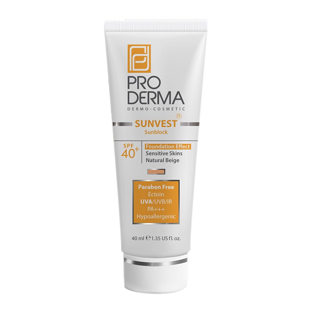 کرم ضد آفتاب پرودرما بژ طبیعی SPF40