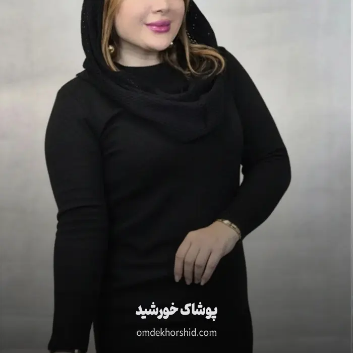 تونیک بافت باتو مشکی تک