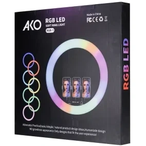 رینگ لایت آکو مدل AKO RGB-1 با قطر 22 اینچ