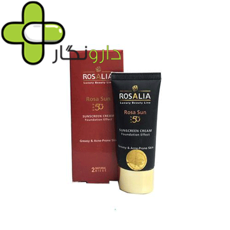 کرم ضد آفتاب بژ طبیعی spf50 رزالیا مدل Dry & Sensitive Skin