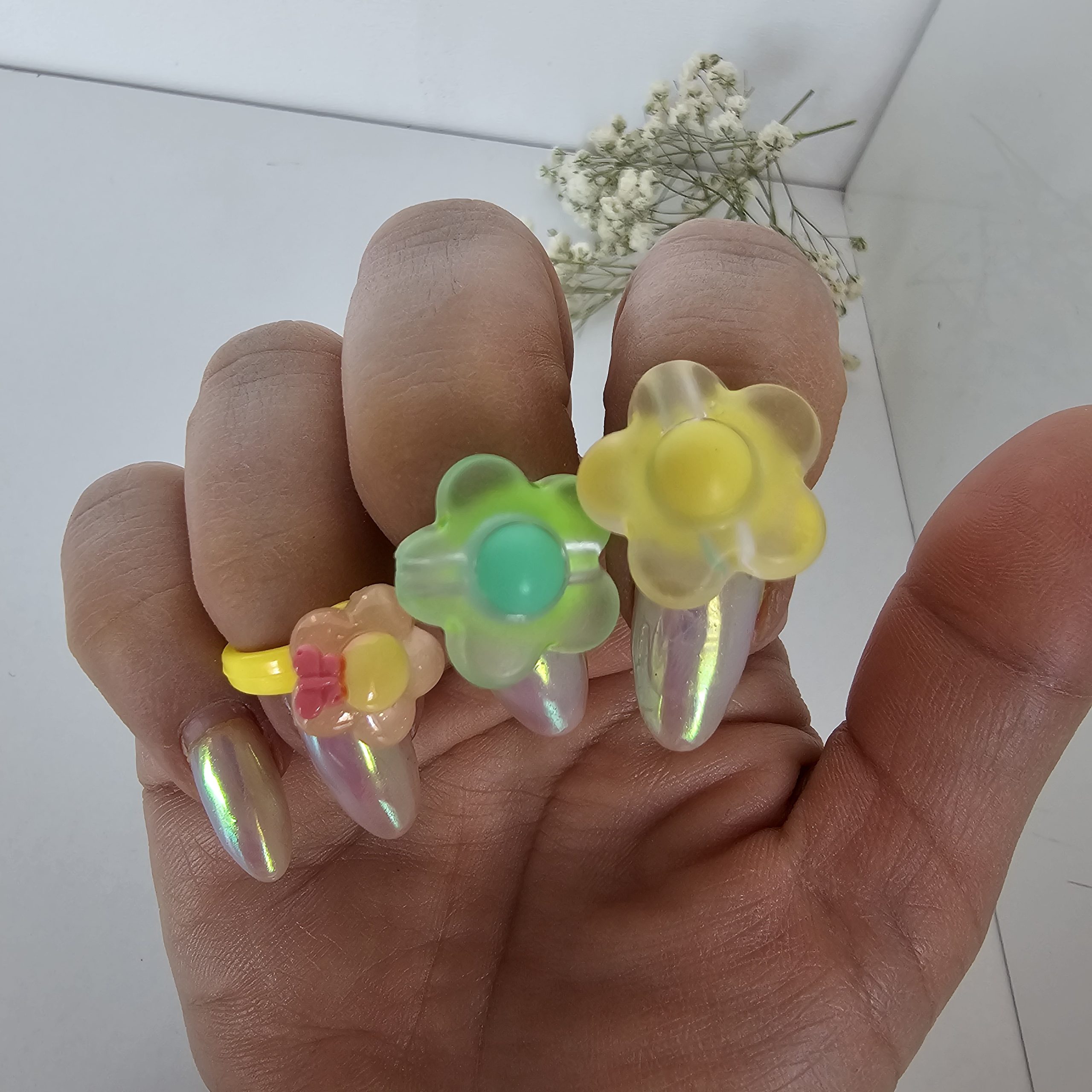 🩷 انگشتر فانتزی طرح گل