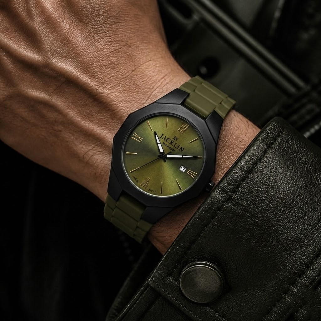 ساعت مچی مردانه جاکلین JN-1399530M سبز تیره کد WH591 (nx)
