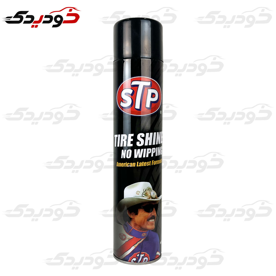 اسپری تمیز کننده لاستیک اس تی پی مدل Tire Shine حجم 650 میلی لیتر