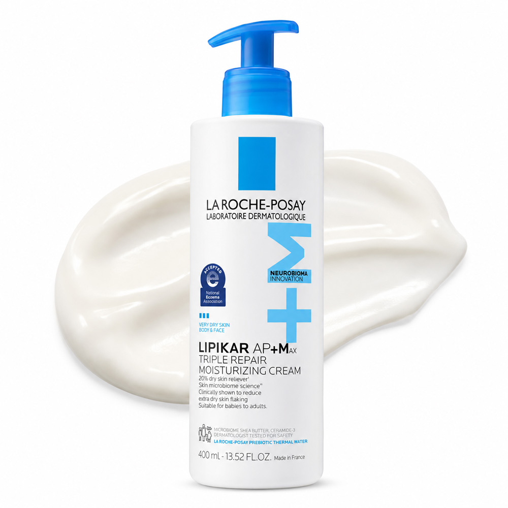 کرم مرطوب کننده و ترمیم کننده لیپیکار AP+Max لاروش پوزای 400 میلی لیتر / La Roche-Posay