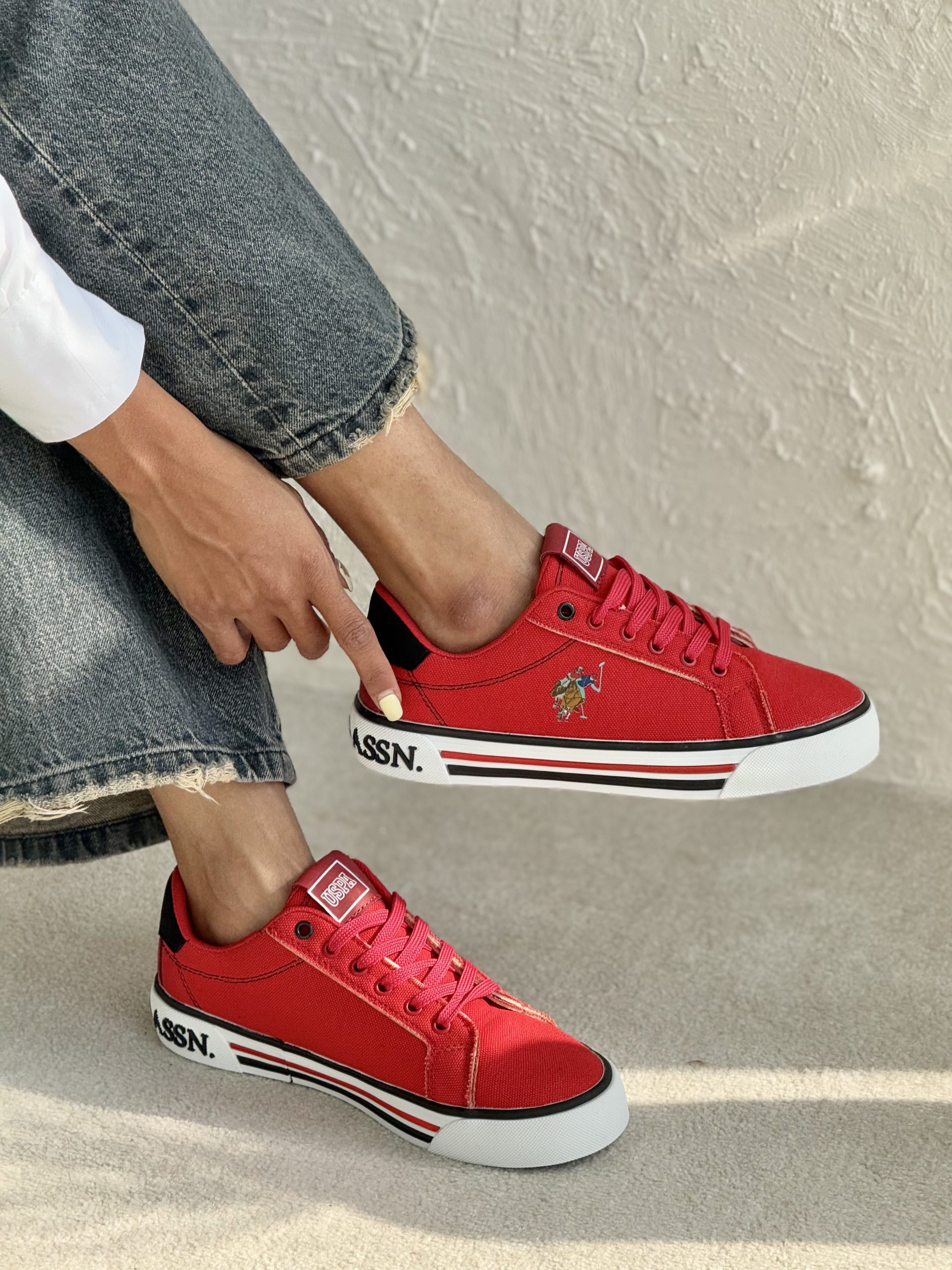 ونس زنانه بندی مدل پولو - قرمز, 41