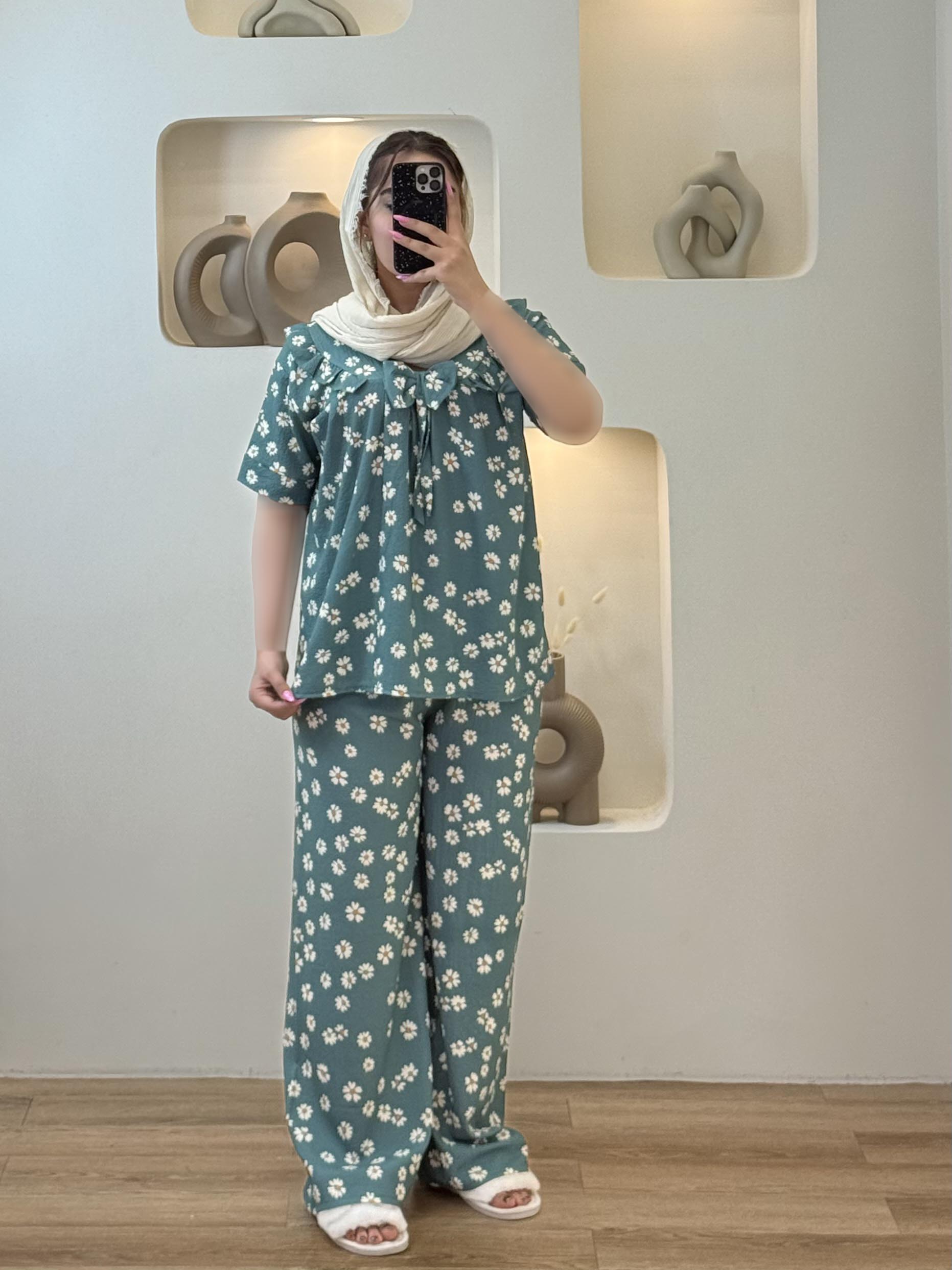 ست ینزی عروسکی یقه پاپیون-5871