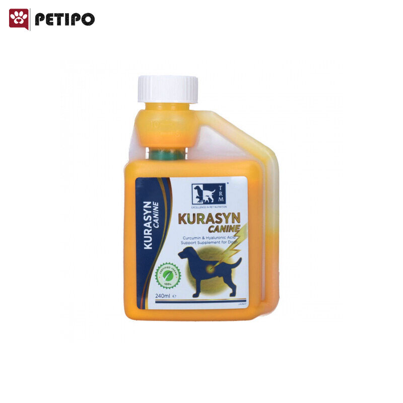 مکمل خوراکی حفظ تحرک طبیعی و انعطاف پذیری سگ کوراسین تی آر ام (TRM Kurasyn Canine) حجم 240 میلی لیتر