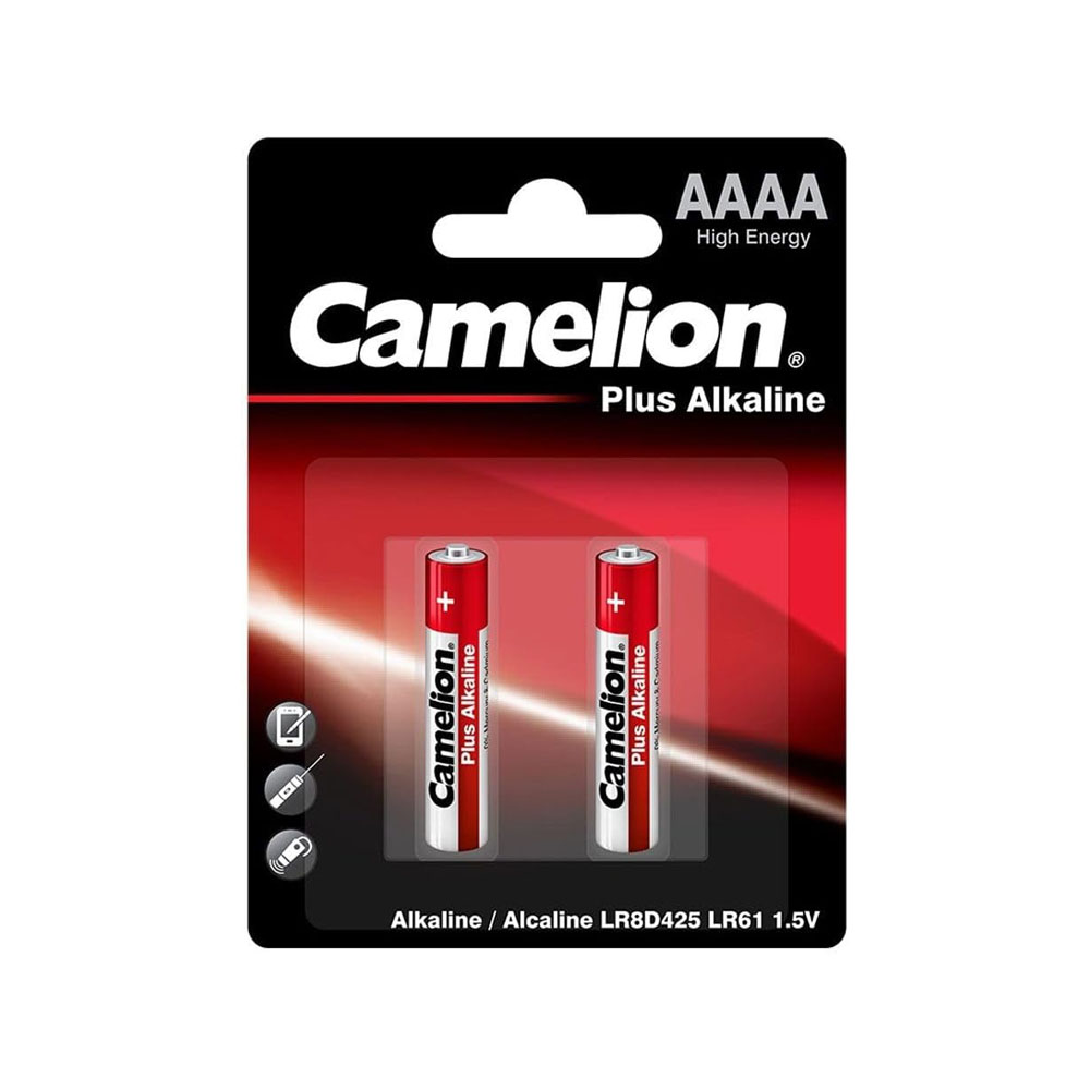 باتری پلاس آلکالاین سایز کوچک کارت 2 عددی Camelion Plus Alkaline AAAA Battery 2 Pack