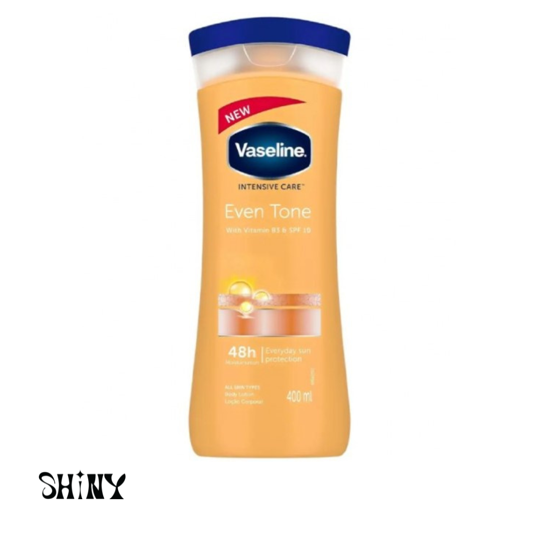 لوسیون بدن وازلین VASELINE مدل EVEN TONE حاوی ویتامینB3وSPF10 حجم400ml اصل