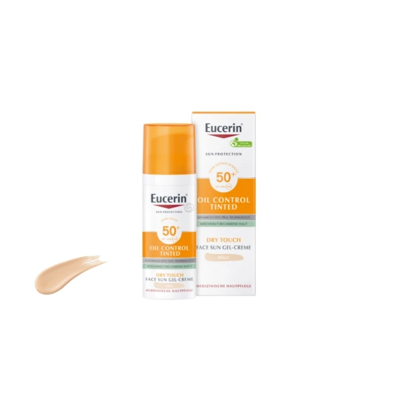 کرم ضد آفتاب رنگی و نچرال صورت اوسرین spf50 پوست چرب 50 میل