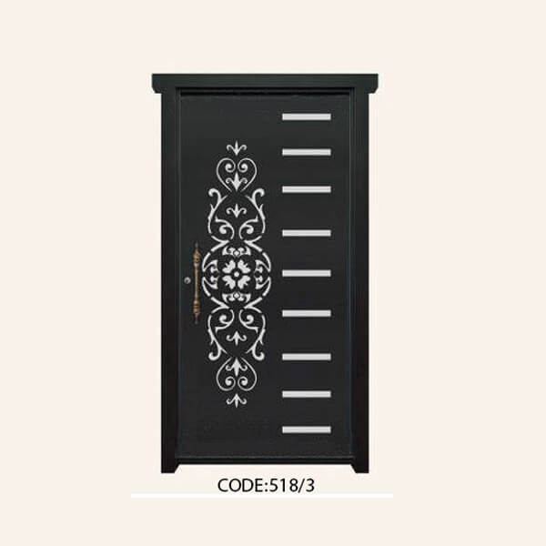 درب یک لنگه فلزی CNC طرح 518