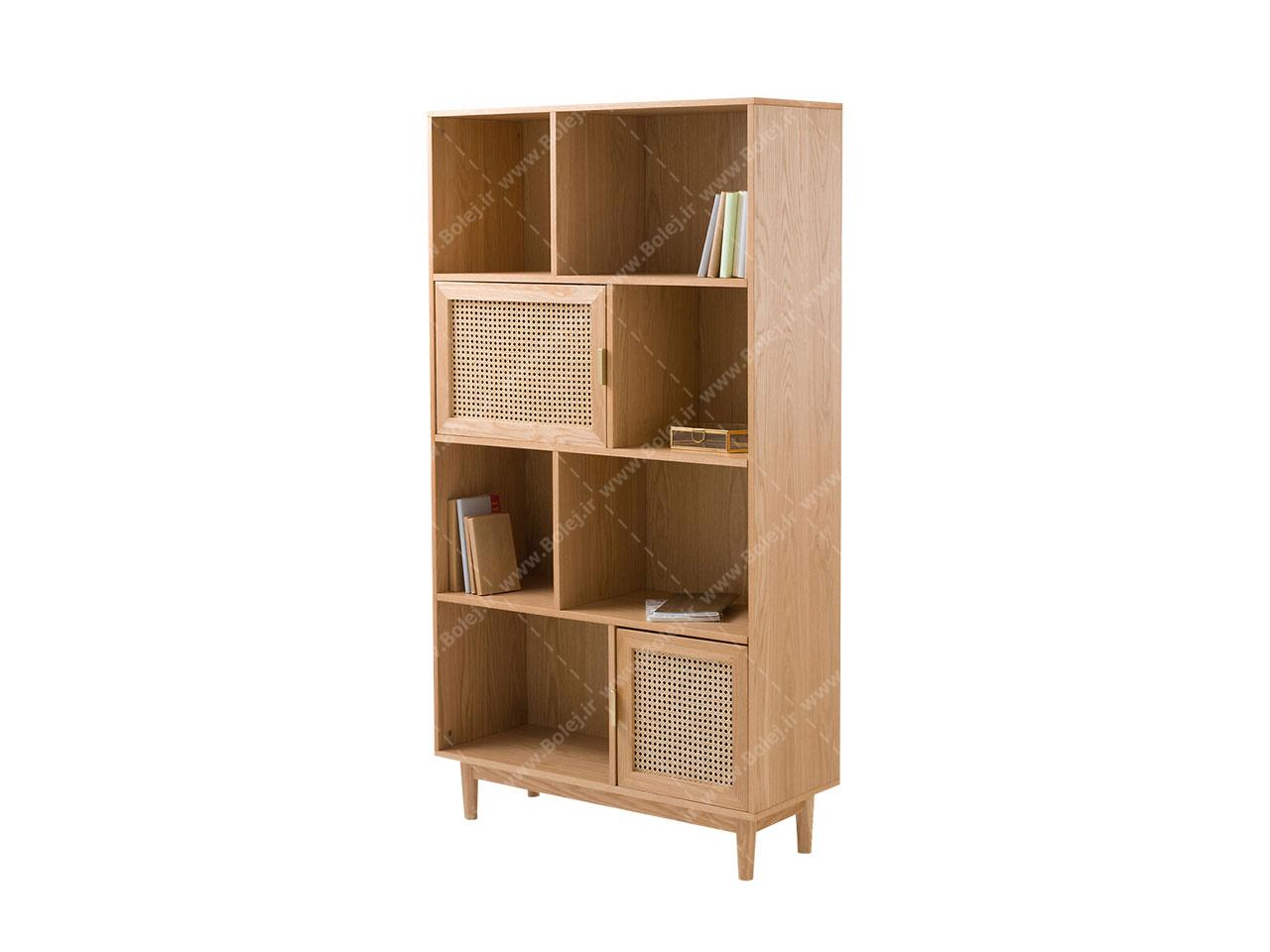 کتابخانه چوبی حصیری مدل کیان