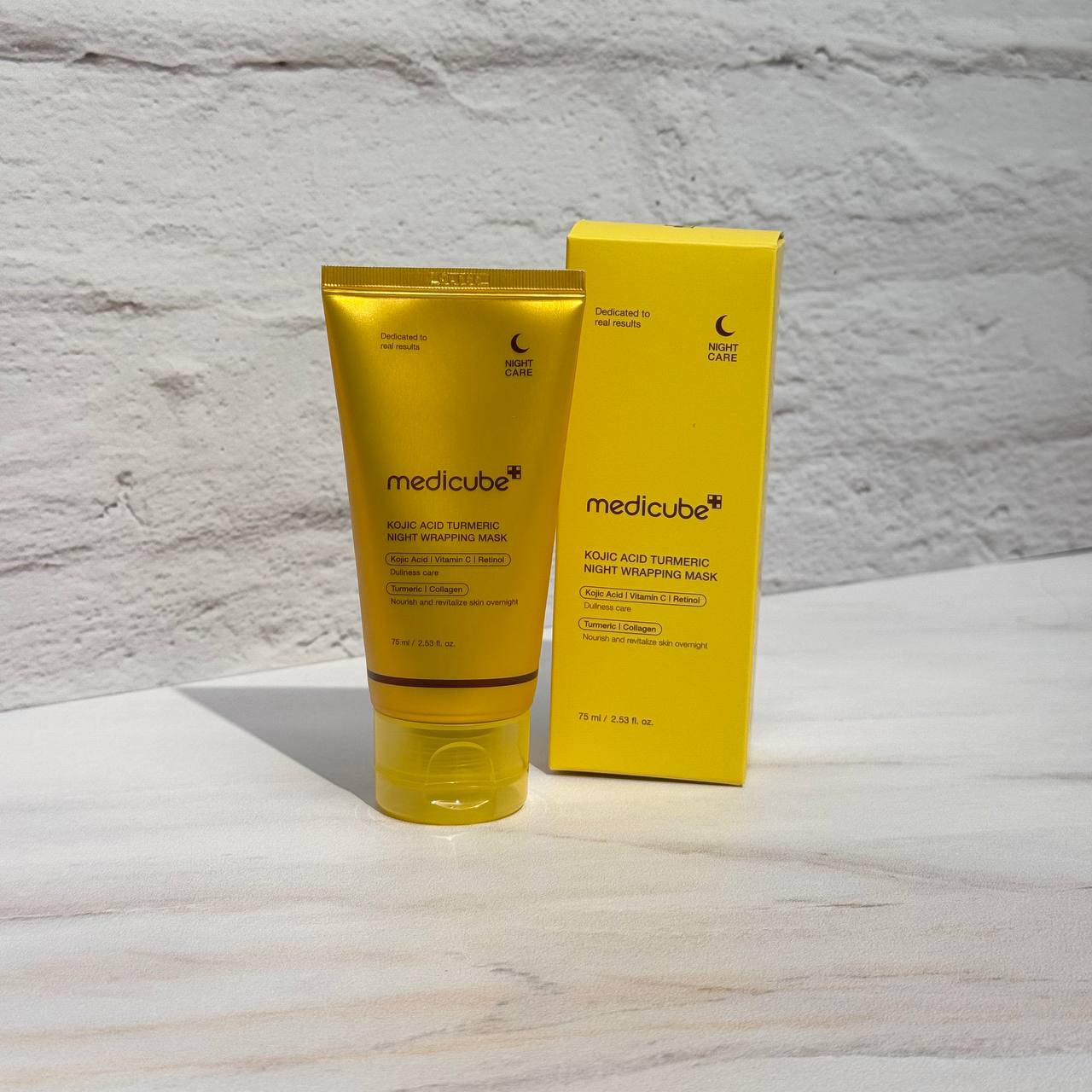 ماسک شب روشن کننده کوجیک اسید و کلاژن مدی کیوب Medicube Kojic Acid Turmeric Night Wrapping Mask