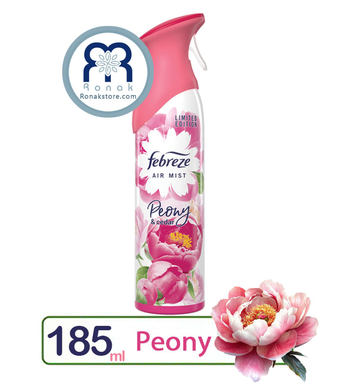 اسپری خوشبوکننده هوا فبرز Febreze رایحه گل پیونی و چوب سدر حجم 185 میل