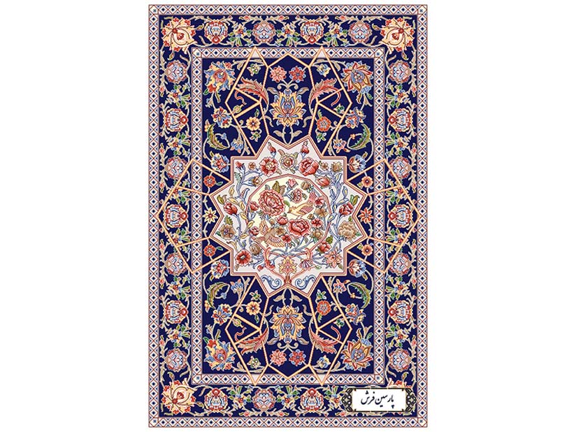 نخ و نقشه فرش طرح قالیچه تبریز - کد NZ2873