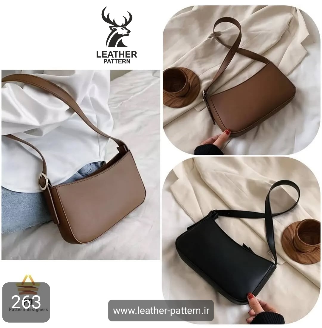 الگو کیف دوشی زنانه چرم کد F-263