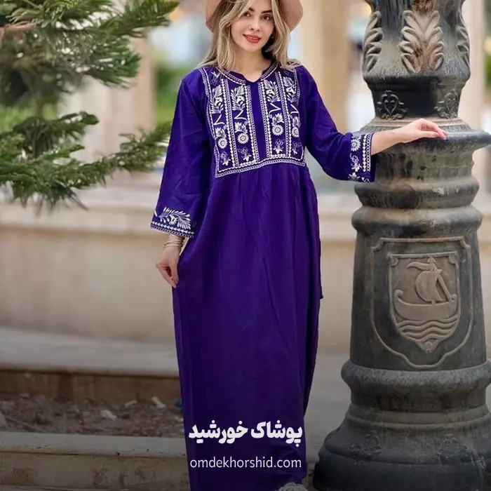 ساحلی یقه سنتی چاپی