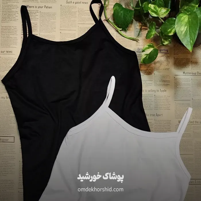 تاپ بندی ساده سفید مشکی