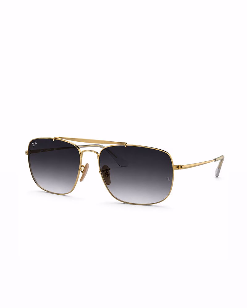 عینک آفتابی مردانه ریبن مدل RayBan RB3560 Colonel - فريم طلايي عدسي هايلايت مشكي