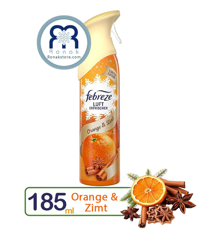 اسپری خوشبوکننده هوا فبرز Febreze رایحه پرتقال و دارچین حجم 185 میل