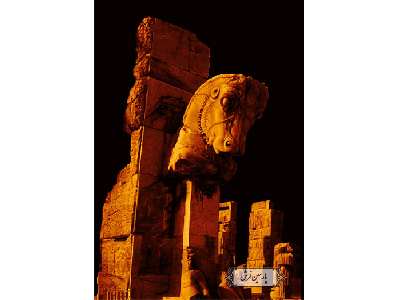 خرید نخ و نقشه تابلو فرش طرح پاسارگاد - کد NP4910
