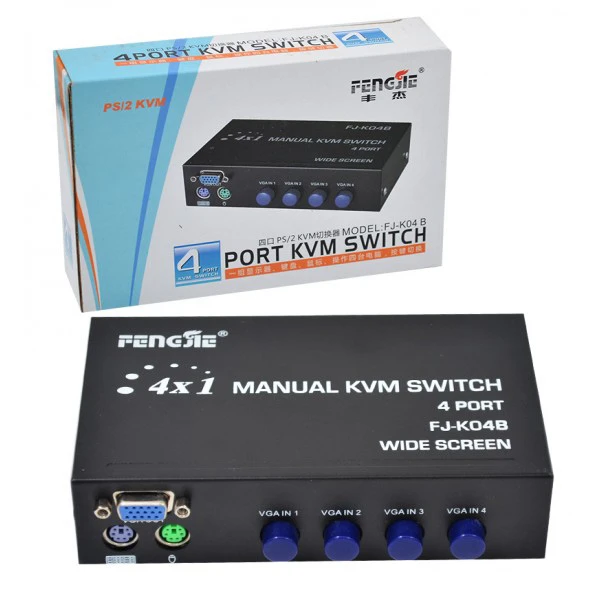 سوییچ 4 پورت KVM فنگجیل مدل 4FENGJIE