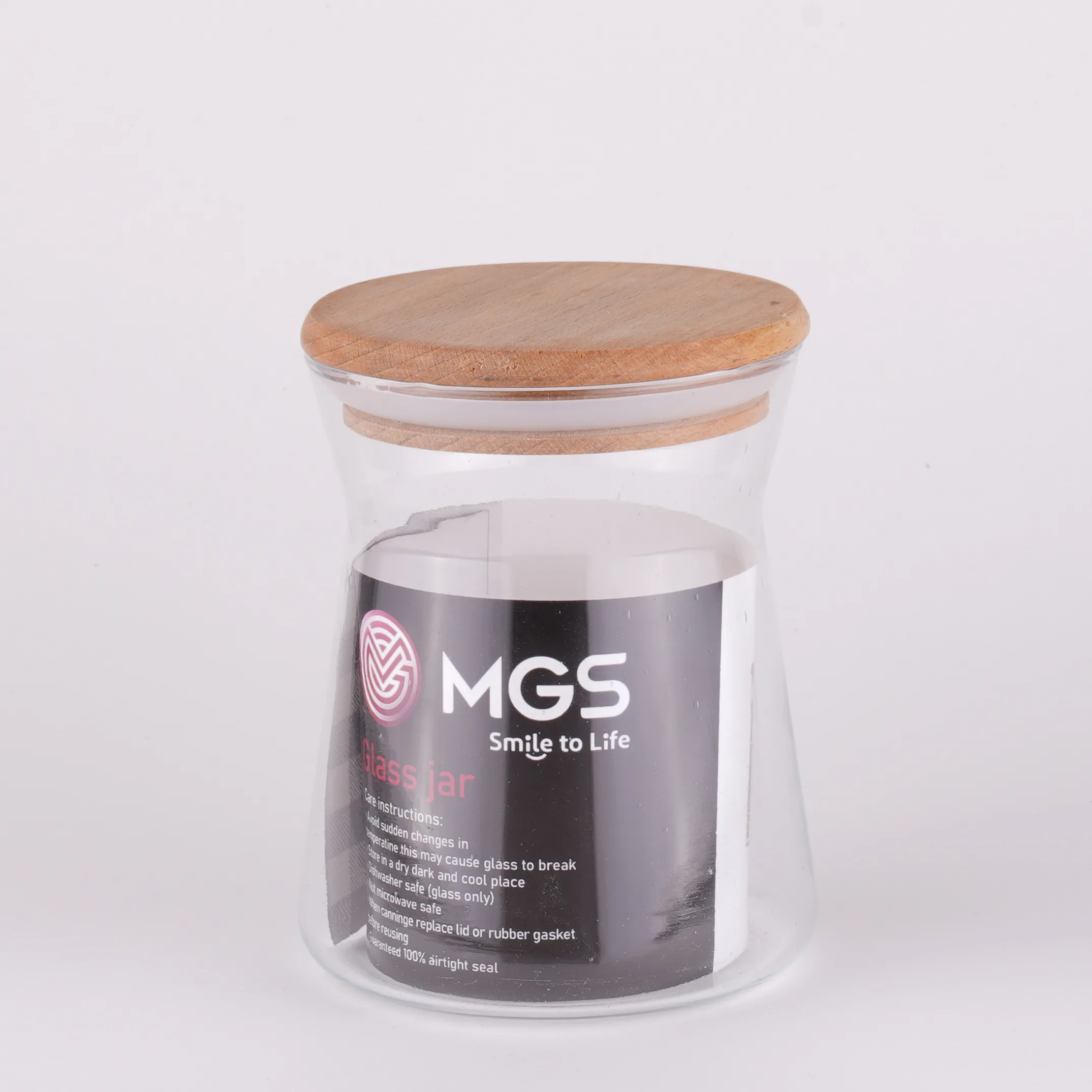 کدB600W CC جاحبوباتی شیشه ای با درب چوبی 600- MGS