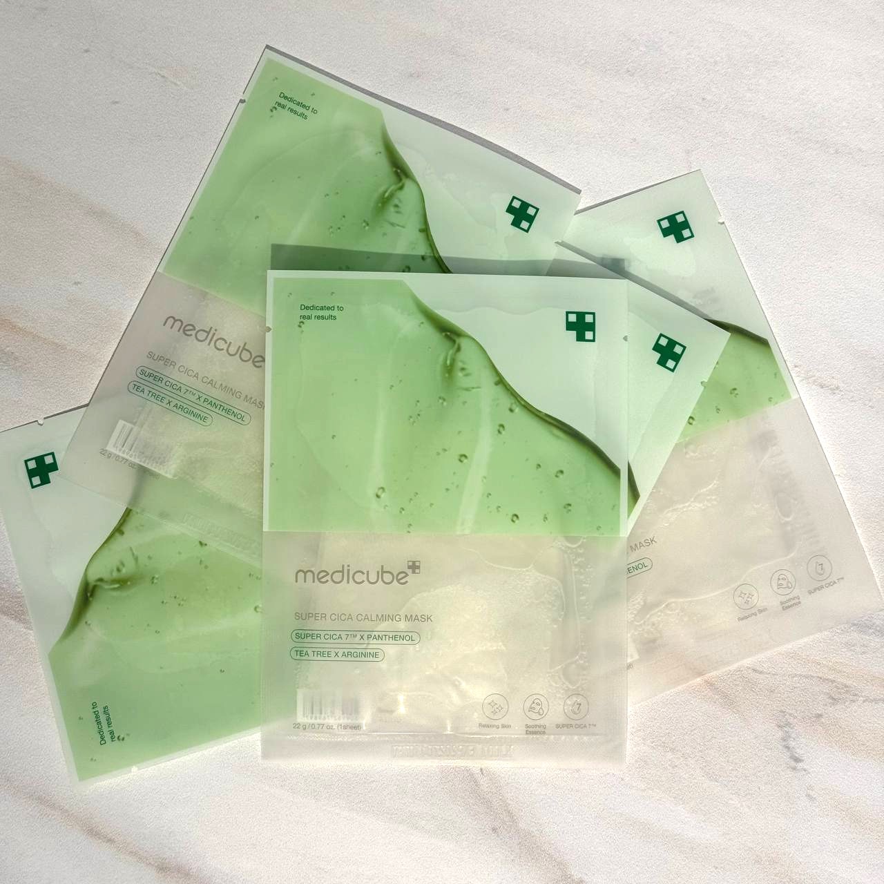 ماسک تسکین دهنده سیکا مدی کیوب 1 ورق medicube SUPER CICA CALMING MASK