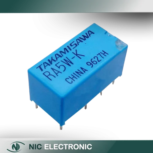 رله 5V مینیاتوری 8 پایه مارک TAKAMISAWA کد RA5W-K