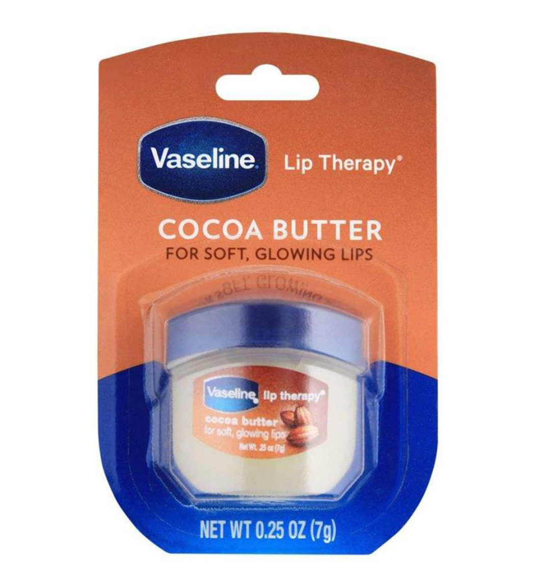 بالم لب کاسه ای وازلین Vaseline مدل Cocoa butter (کره کاکائو) حجم 7 گرم