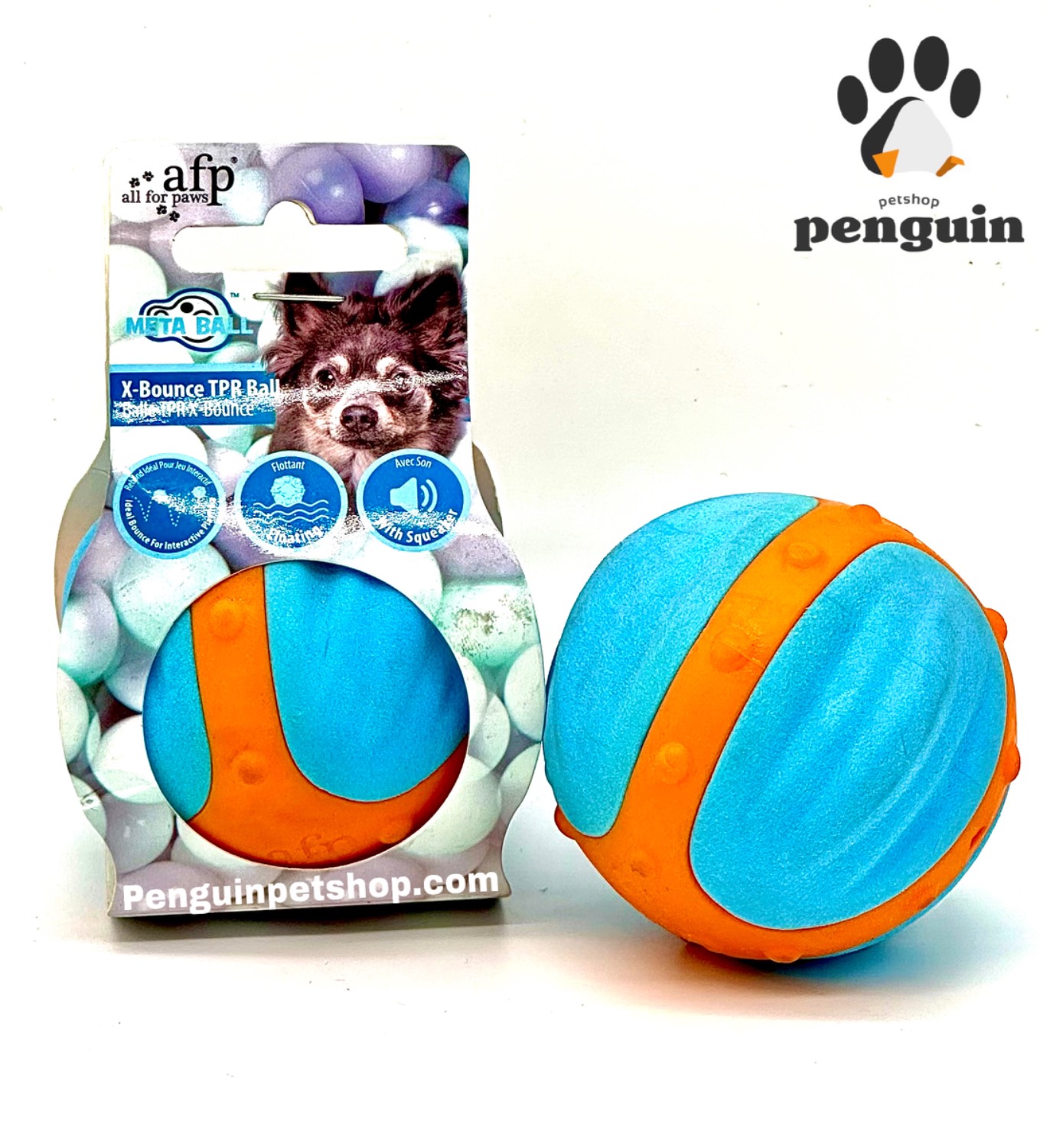 اسباب بازی سگ توپ شناور صدا دار ای اف پی X-Bounce TPR ball