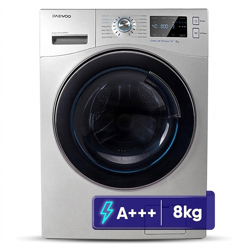 ماشین لباسشویی 8 کیلوگرم اتوماتیک دوو مدل LM-881S - نقره ای