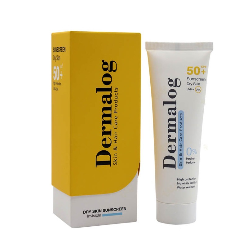 کرم ضد آفتاب پوست خشک بدون رنگ spf50 درمالوگ