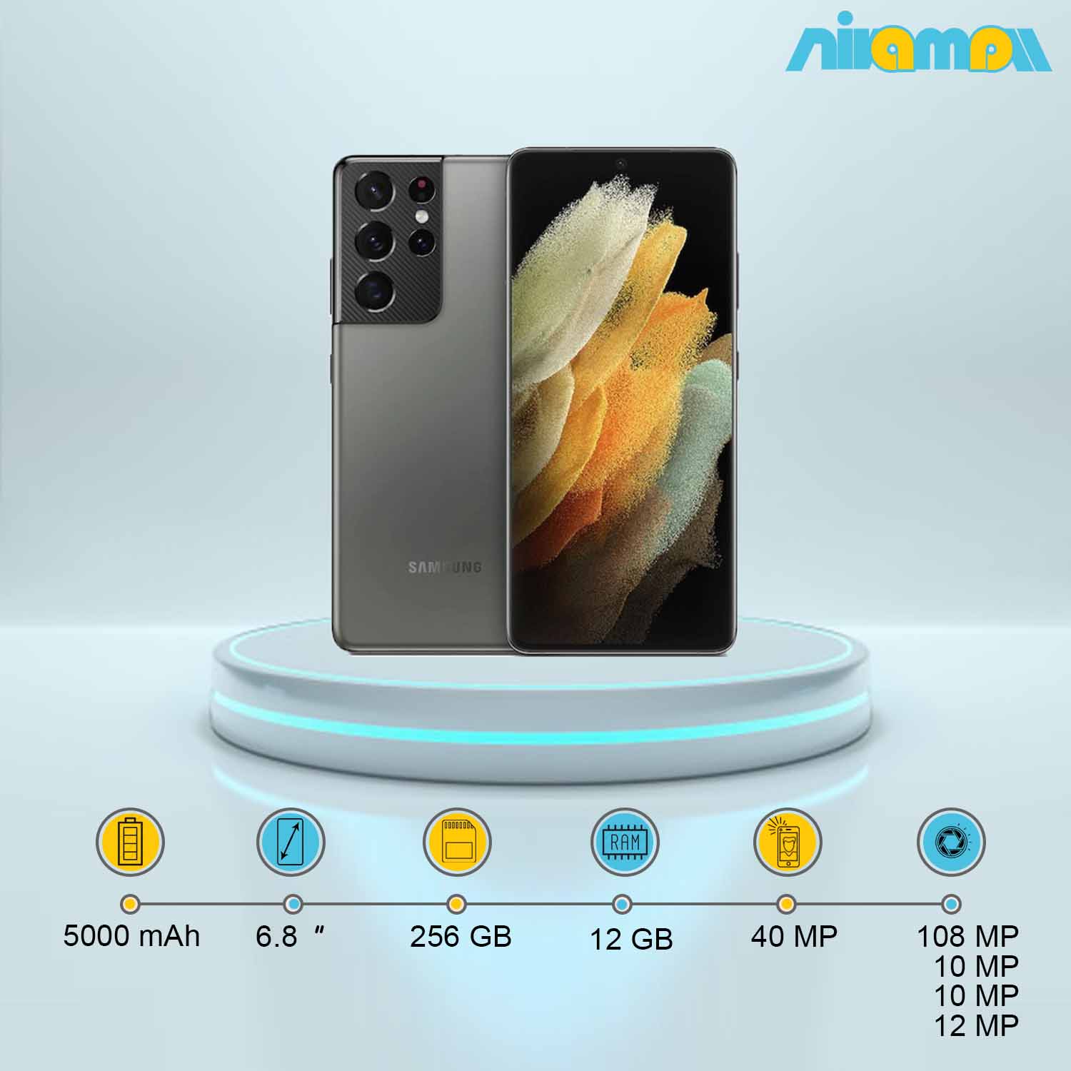 گوشی موبایل سامسونگ مدل Galaxy S21 Ultra 5G دو سیم کارت ظرفیت 256 گیگابایت و رم12 گیگابایت