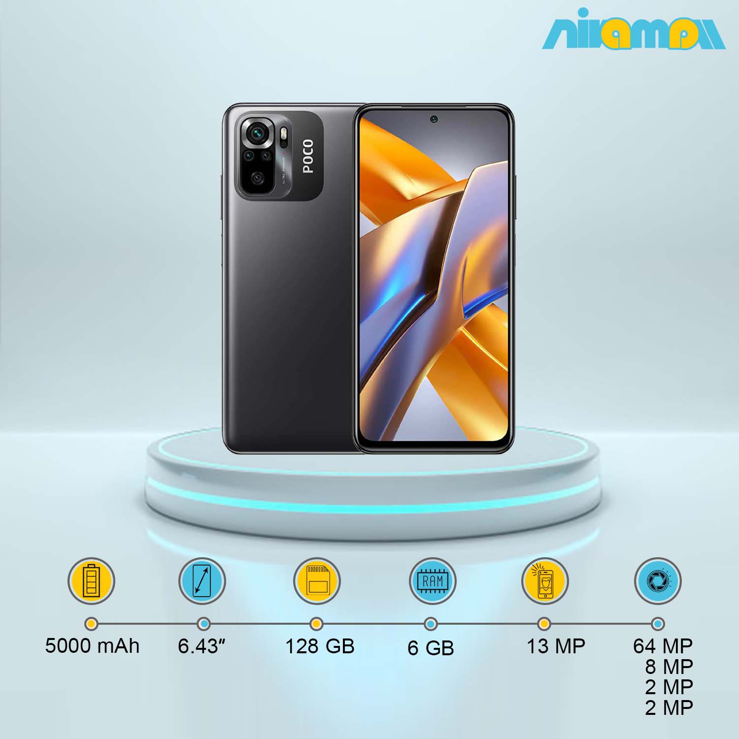 گوشی موبایل شیائومی مدل Poco M5s دوسیم کارت ظرفیت 128 گیگابایت و رم 6 گیگابایت