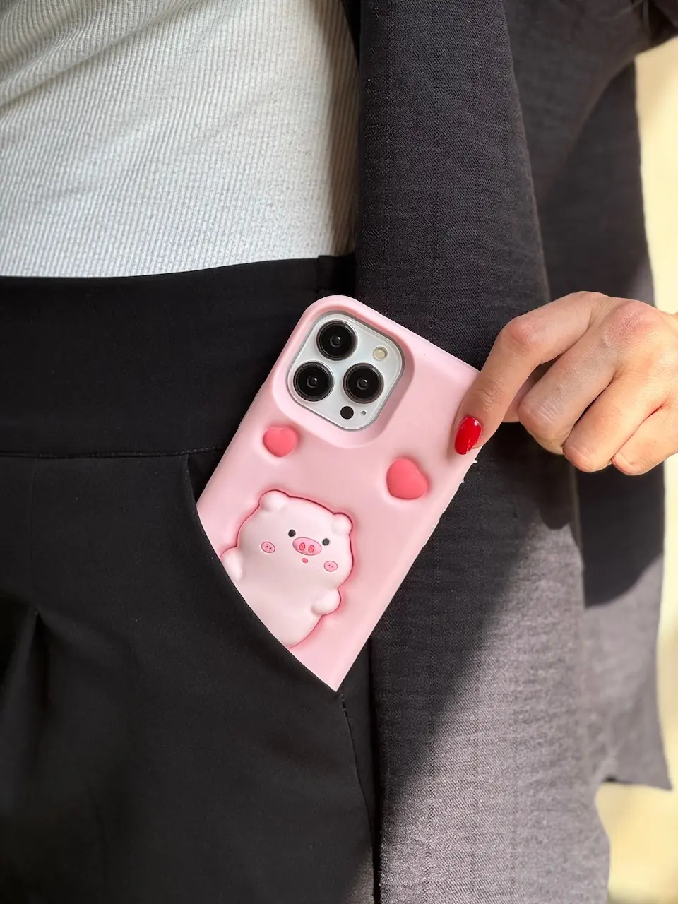 قاب Piggy سیلیکونی برجسته