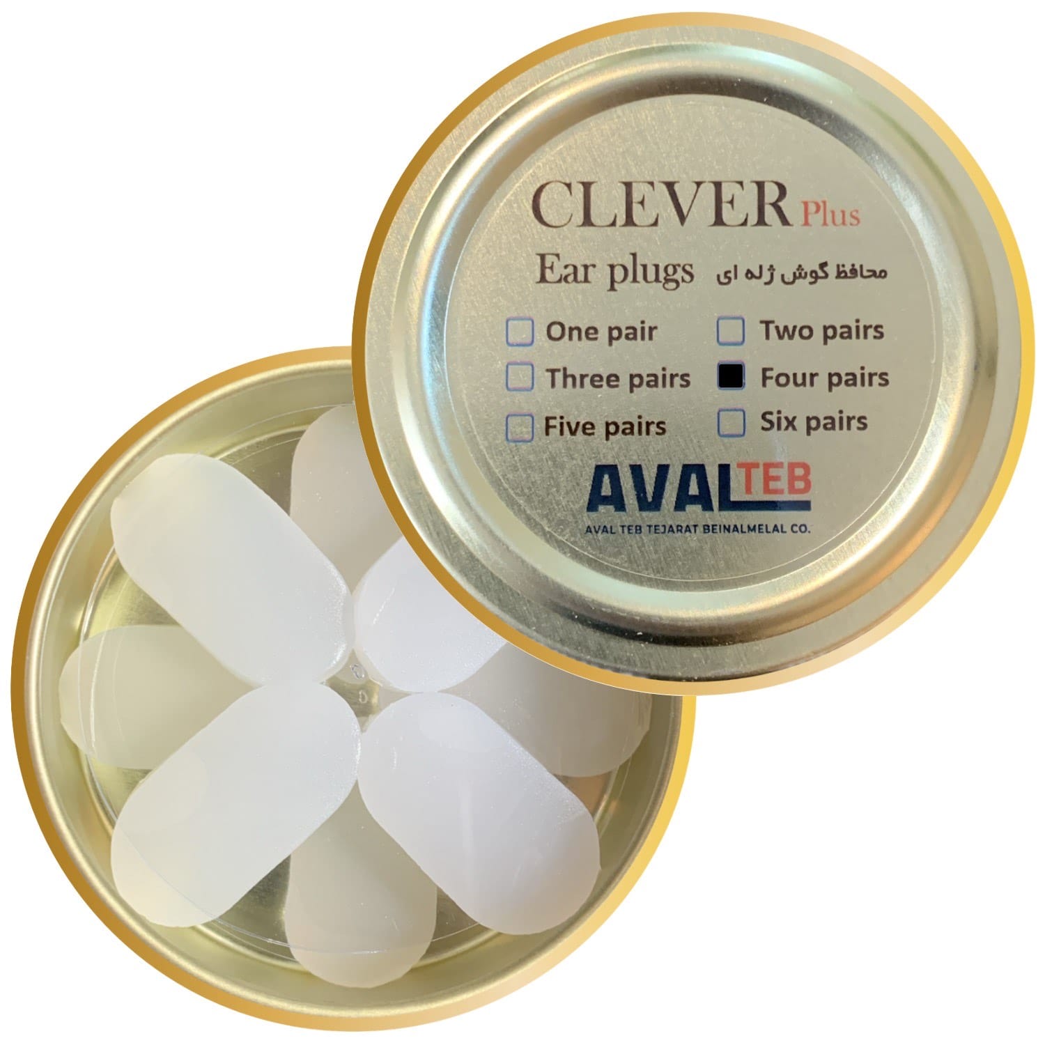 محافظ گوش ژله ای چهار جفت CLEVER plus