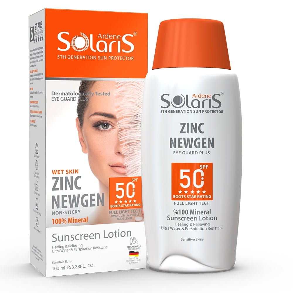 لوسیون ضد آفتاب زینک نیوژن SPF50 سولاریس آردن