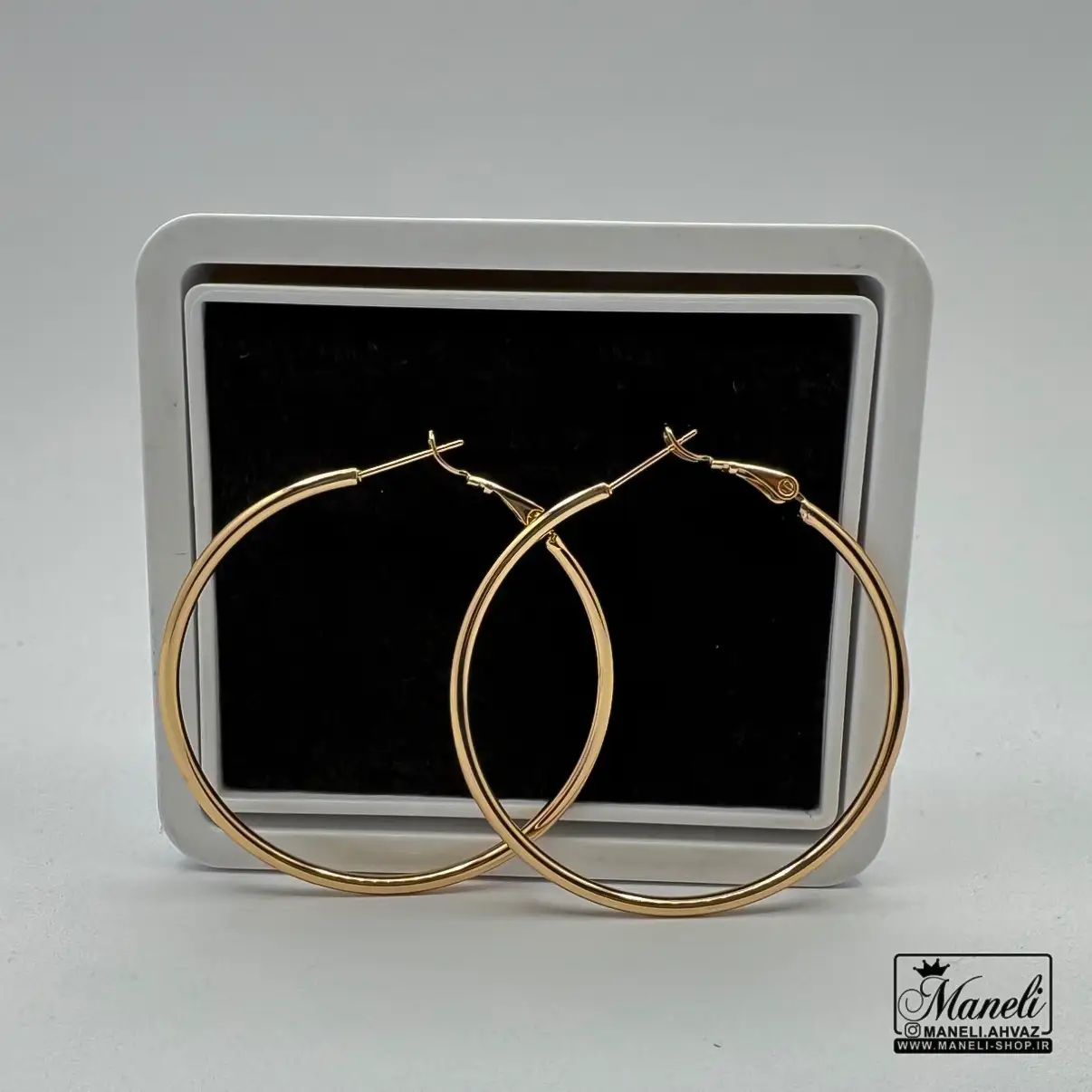 گوشواره حلقه ای طلایی ساده ژوپینگ