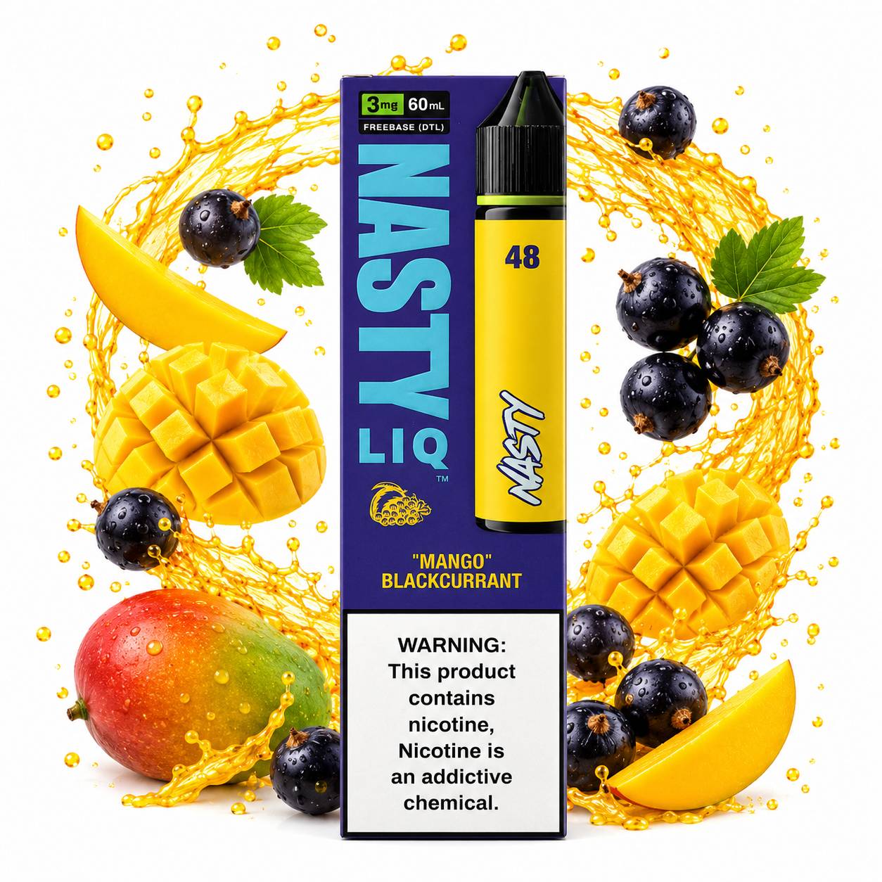 جویس انبه انگور سیاه نستی juice mango black currant nasty