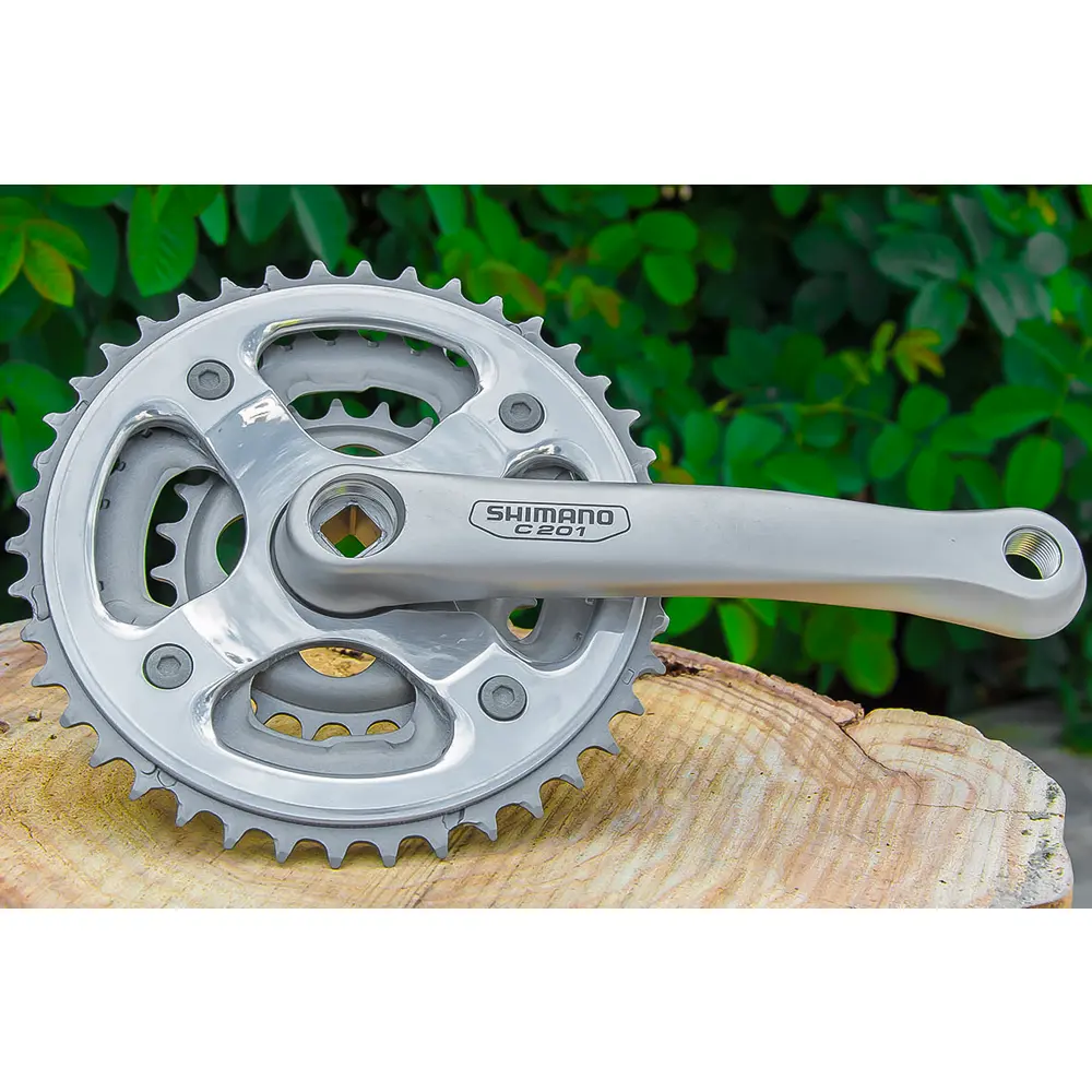 طبق قامه شیمانو FC-C201 دوچرخه 42x34x24 دندانه Shimano FC-C201