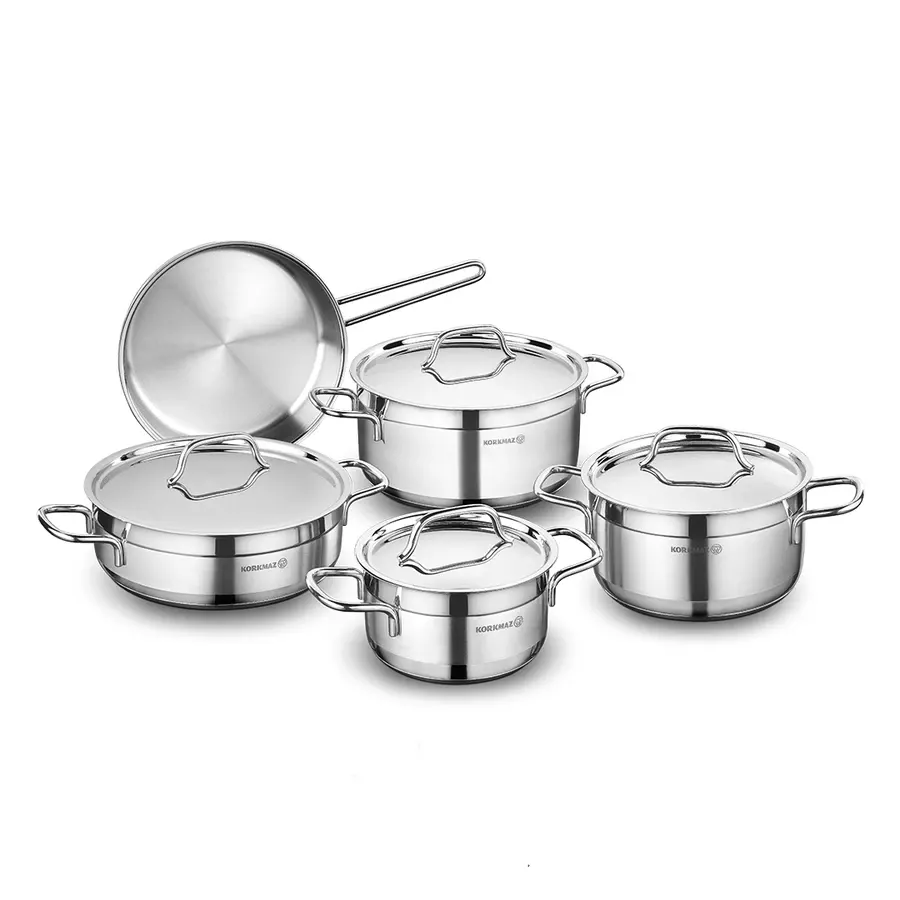 سرویس قابلمه 9 پارچه استیل کرکماز مدل 1660 (اصلی)